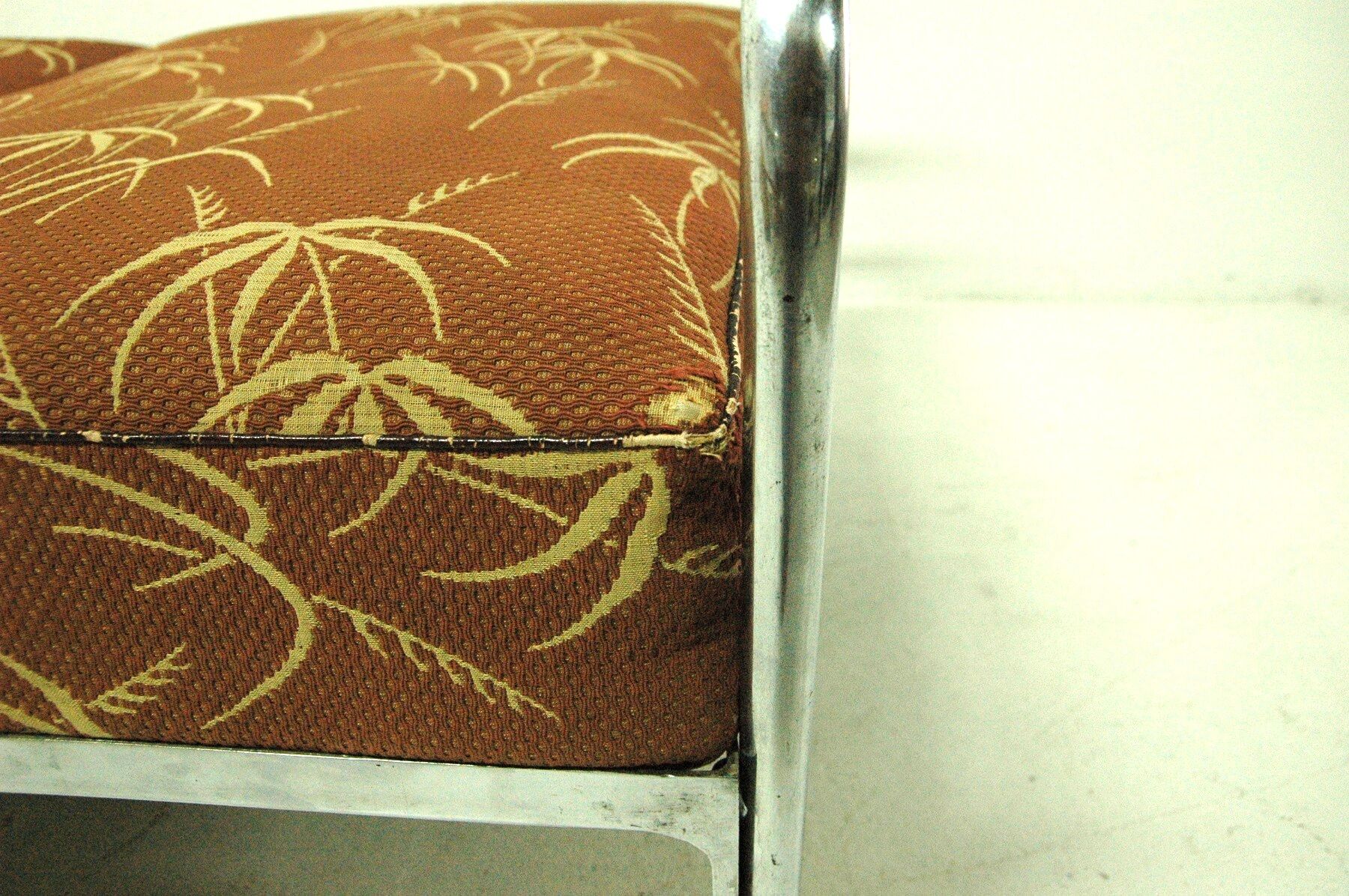 Chromium plated bauhaus sofa by Robert Slezák, 1930s