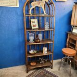Étagère en rotin vintage