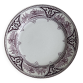 Assiette à décor oriental violet