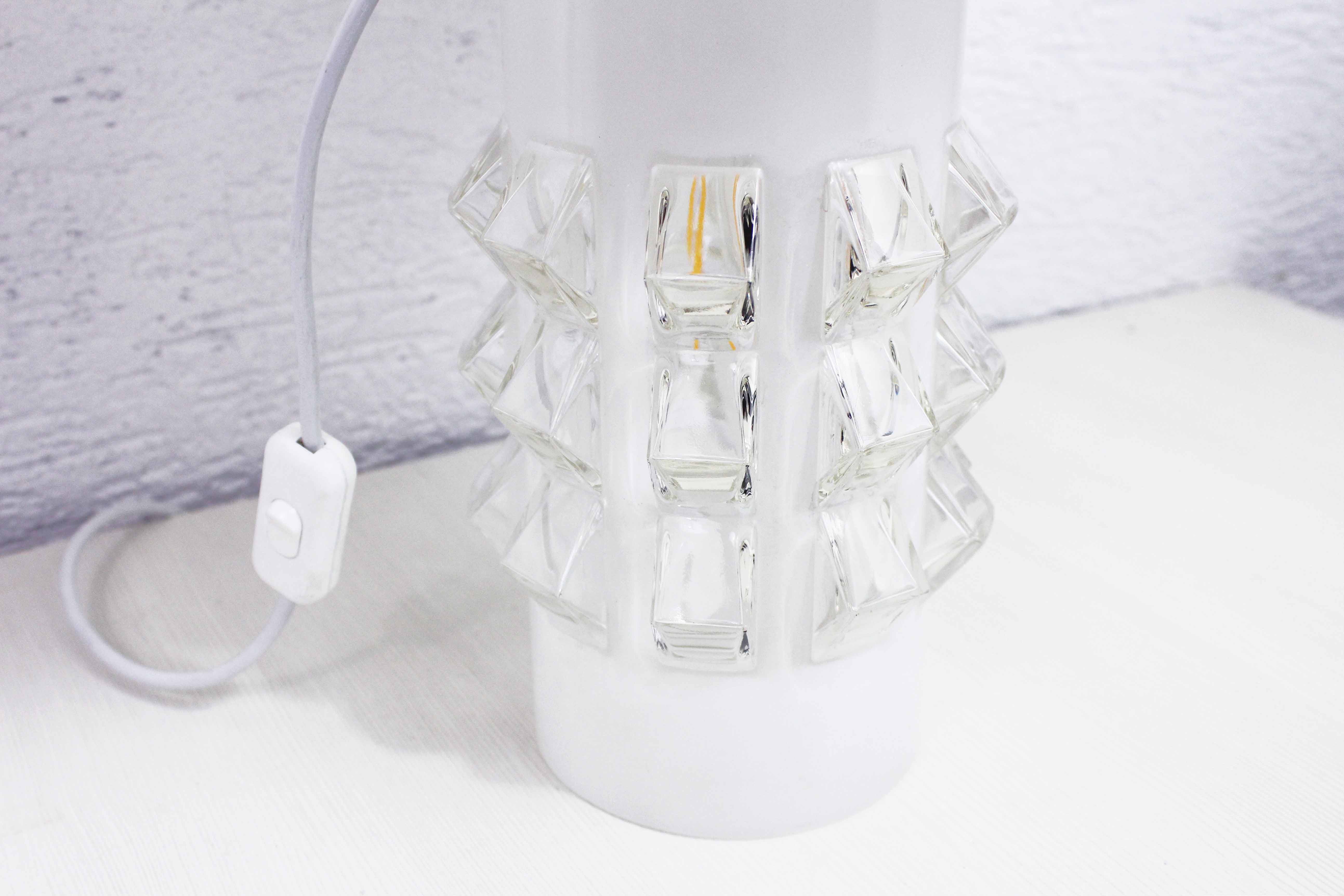 Glass table lamp 1970