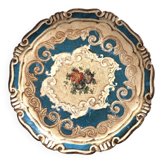 Blue Wood Italian Tray