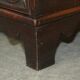 Library Desk in Carved Oak with Brass Handles