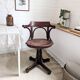 Fauteuil pivotant vintage en bois courbé