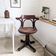 Fauteuil pivotant vintage en bois courbé