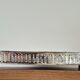 Oval silver-plated metal serving dish