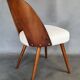 Lot de 4 chaises vintage en noyer et tissu par Antonin Suman, Tchécoslovaque 1960