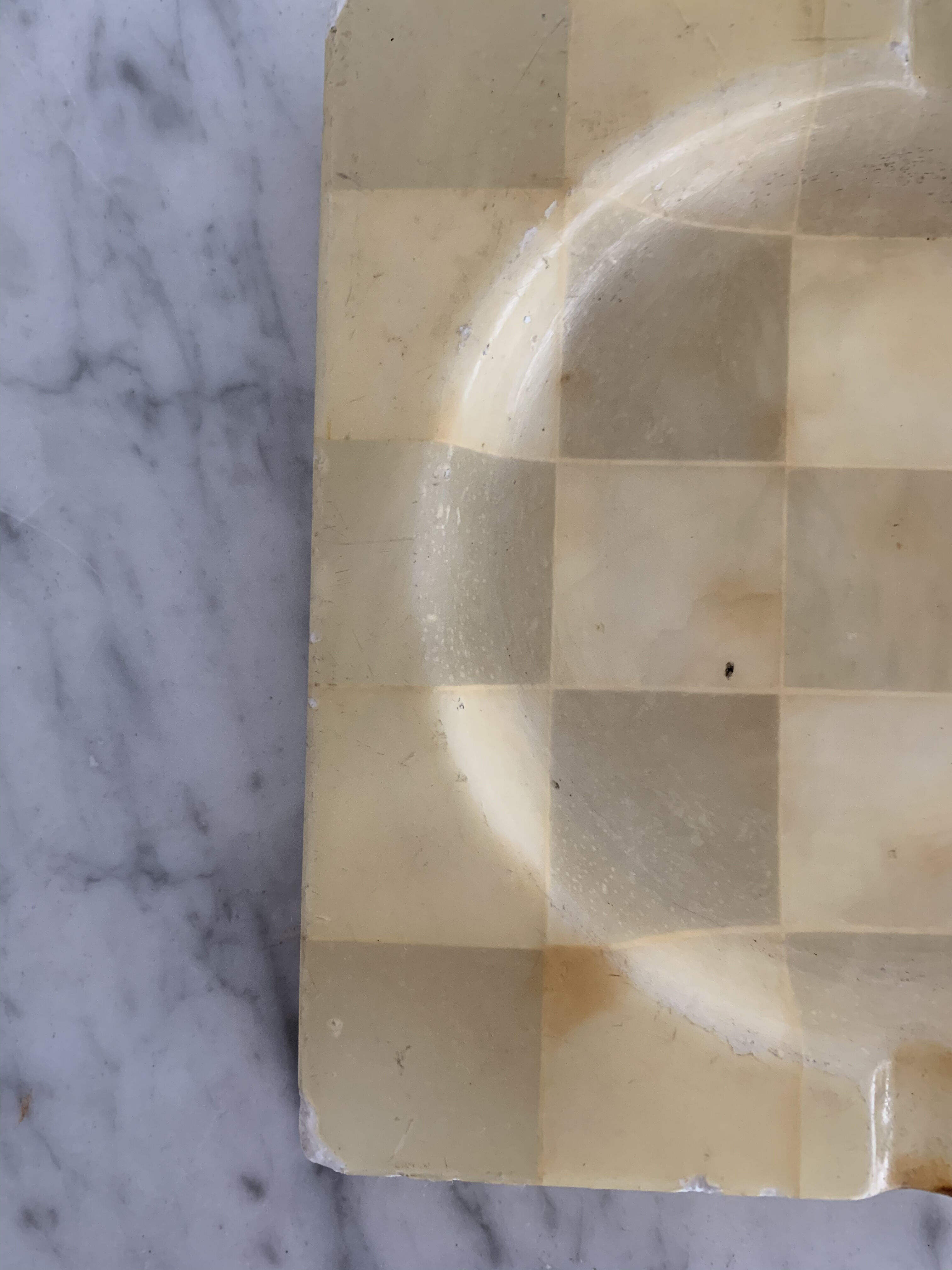 Vintage yellow square alber ashtray tiles