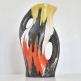 VASE SHAPED PITCHER VINTAGE 1950 CERAMIC SAINTE-RADEGONDE TOURAINE 50S 1950S