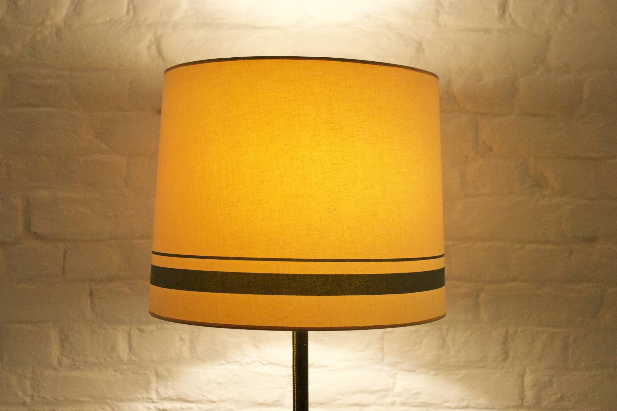 Leather-covered floor lamp, K & L Belysning Sweden.