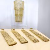 Majestic and Monumental Golden Murano Glass Chandelier, Italy 1970s - 1980s