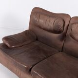 Vintage 2-seater sofa in aniline leather from the 1970s