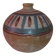 Vase boule en grès vintage signé Kamini