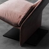 Pink velvet armchair tasty 70s vintage modern