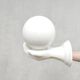 Vintage Dutch ceramic Magic hand lamp with Globe 'Delfts Wit'