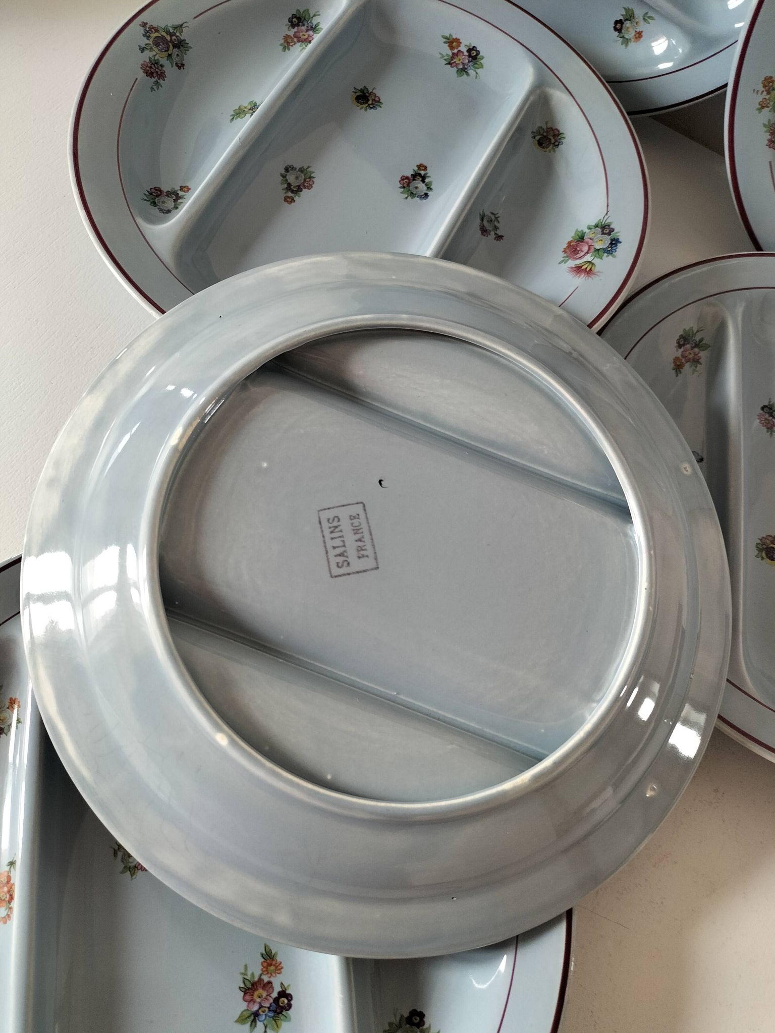 7 assiettes compartimentées Salins France