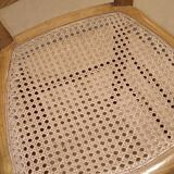 5 old caned chairs