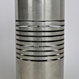 Table lamp cylindrical steel openwork modernist Italy early 70s