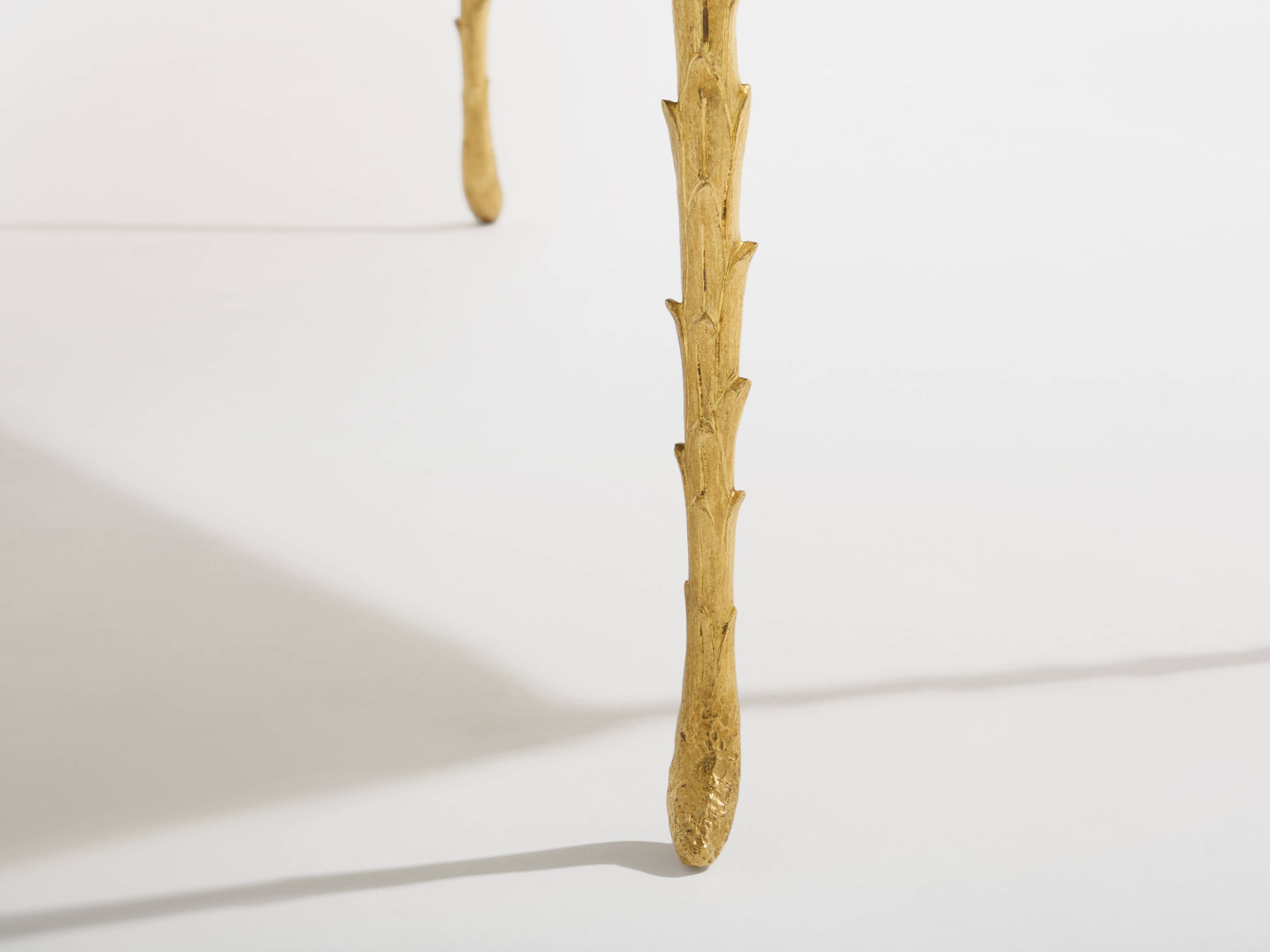 Maison Baguès bamboo brass Chinese lacquered small coffee table 1950s