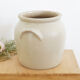 Large old stoneware confit pot