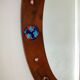 Capo Esmaltes vintage mirror 1960 wood and enamel