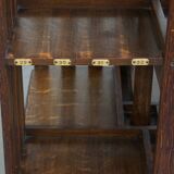 Large Antique English Oak Library Book Carousel