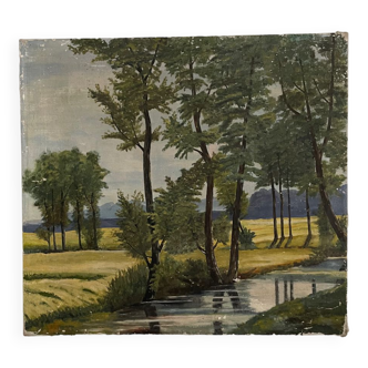 Landscape - oil on canvas