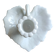 Night or hand-held porcelain candle holder in the shape of a leaf.