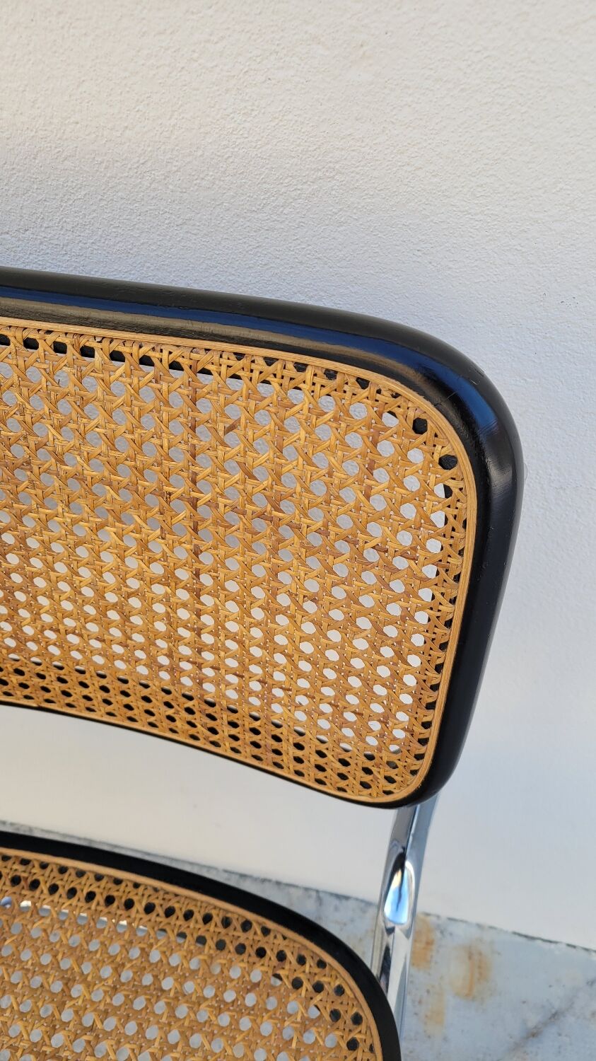 Paire de chaises b32 de Marcel Breuer en cannage