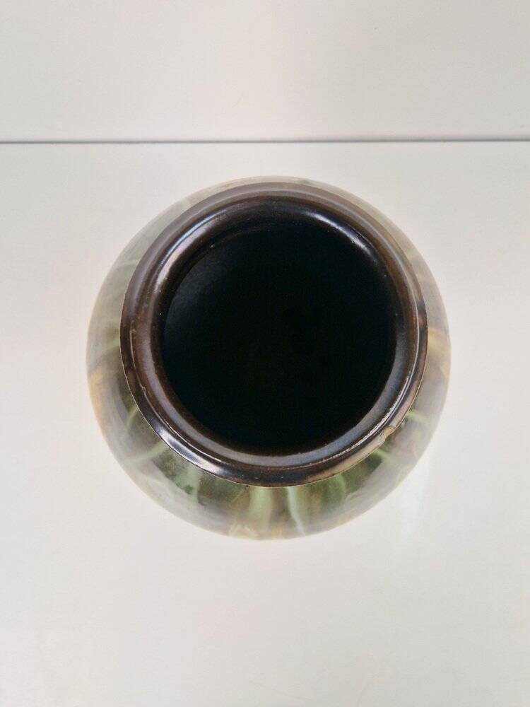 Glazed Stoneware Vase by Grégoire Lebon, Belgium, 1940s