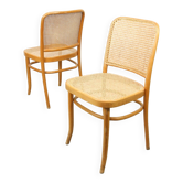Paire de chaises vintage n°811 en bois courbé
