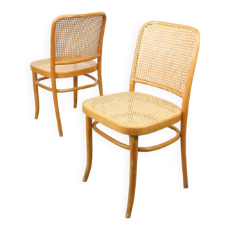 Paire de chaises vintage n°811 en bois courbé