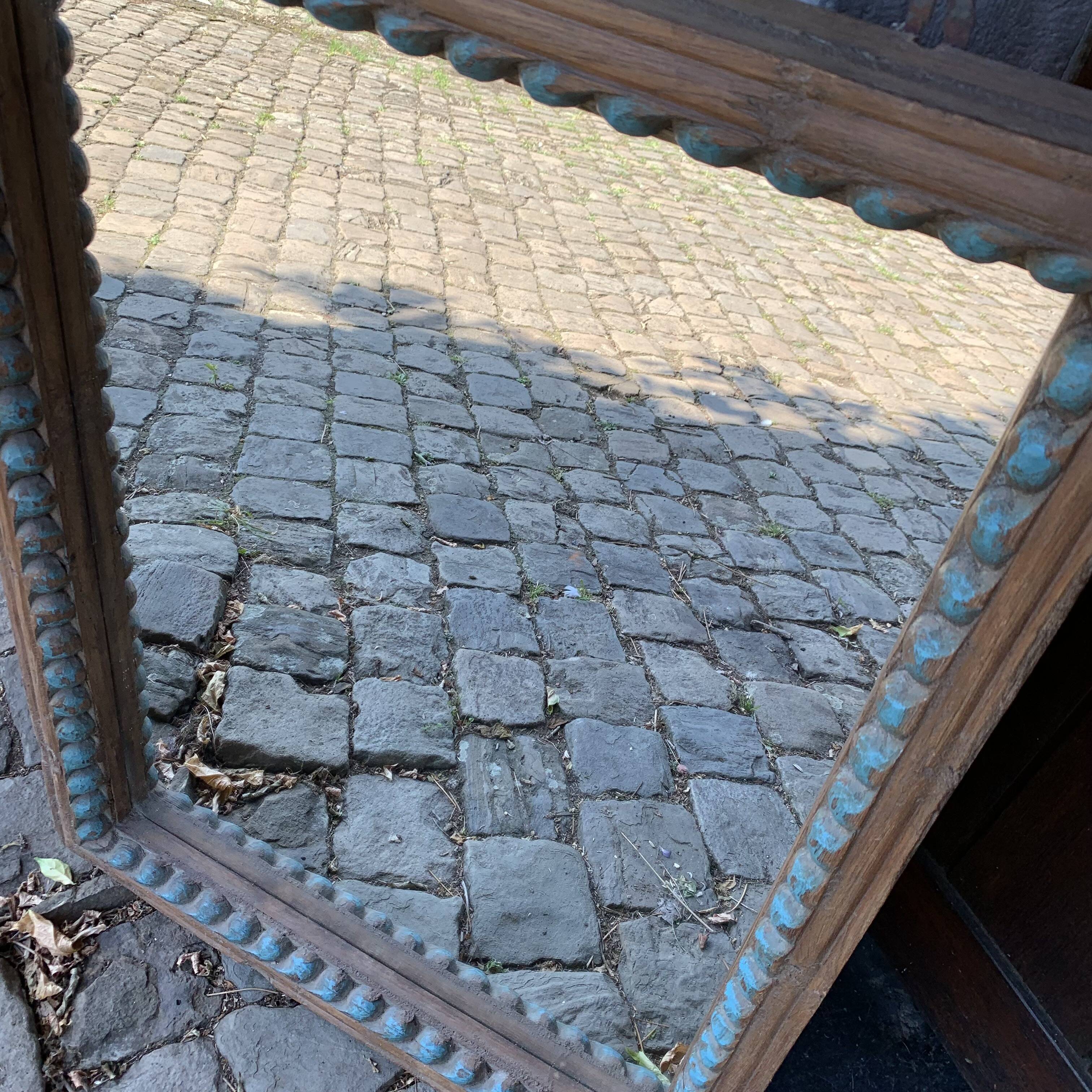 Miroir trumeau patiné 85 X 63 cm
