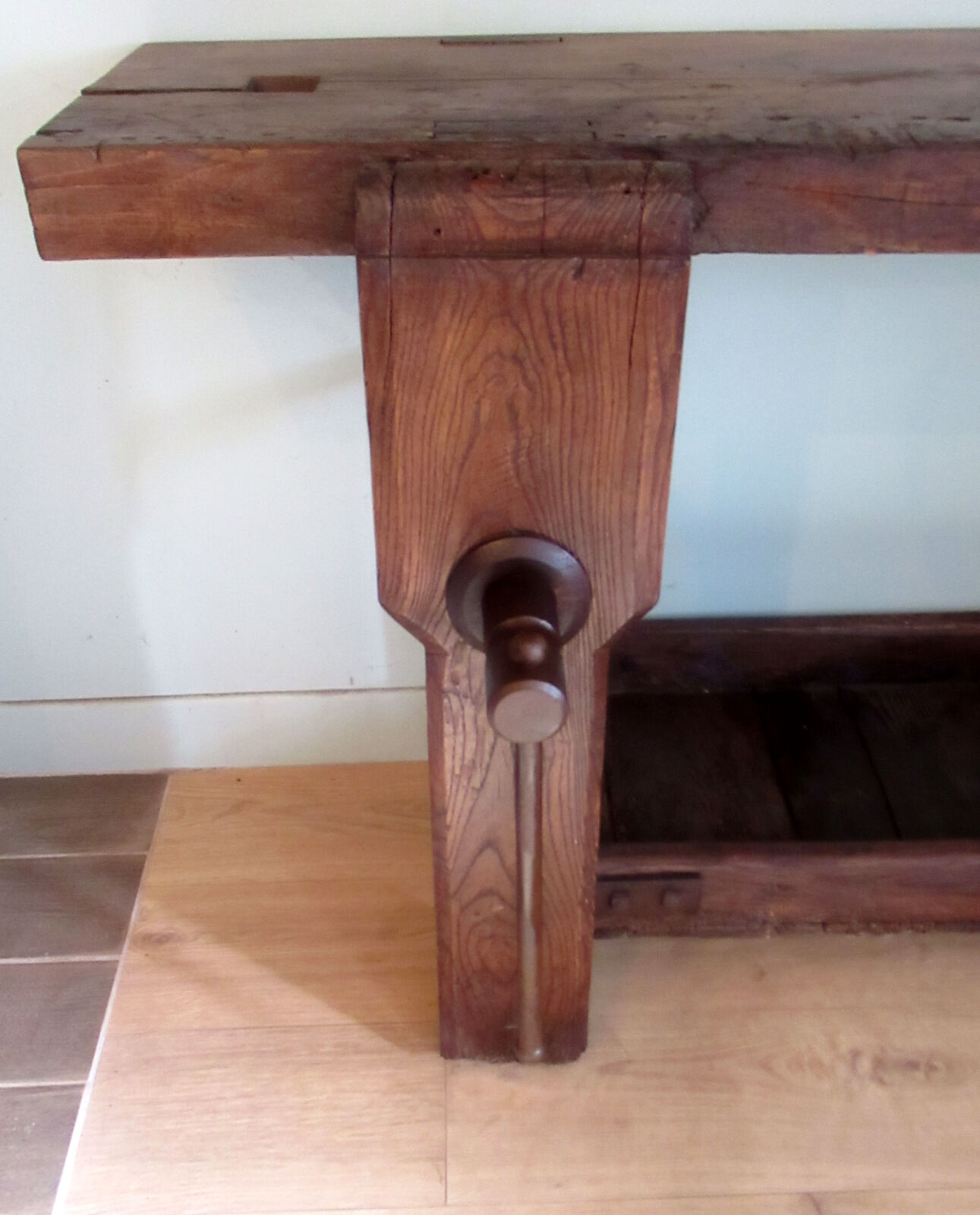Workbench in oak, beech top