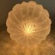 1930s Art Deco pendant light in frosted glass and wrought iron