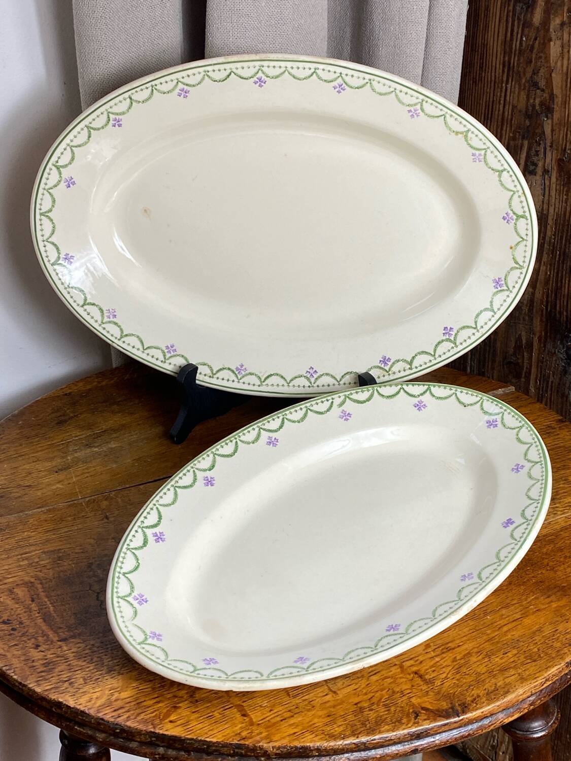 Service plates, ironstone, Violetta collection, Longwy