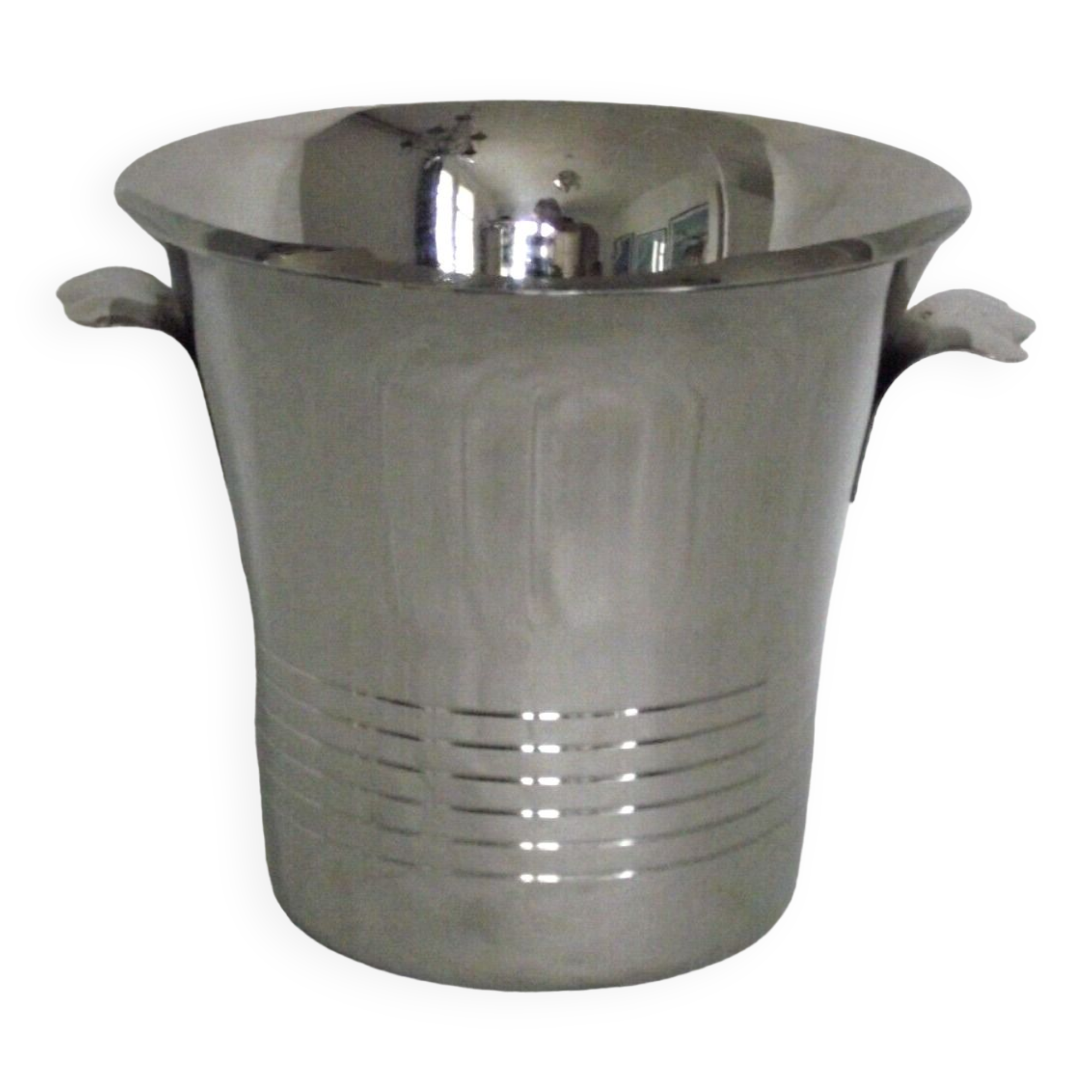 Silver stainless steel champagne bucket 18.10