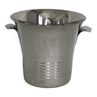 Stylish Vintage French Silver Inox 18.10 Champagne Wine Cooler Ice Bucket 4427