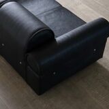 Canapé-lit Marzio Cecchi en cuir de buffle, Italie, années 1970.