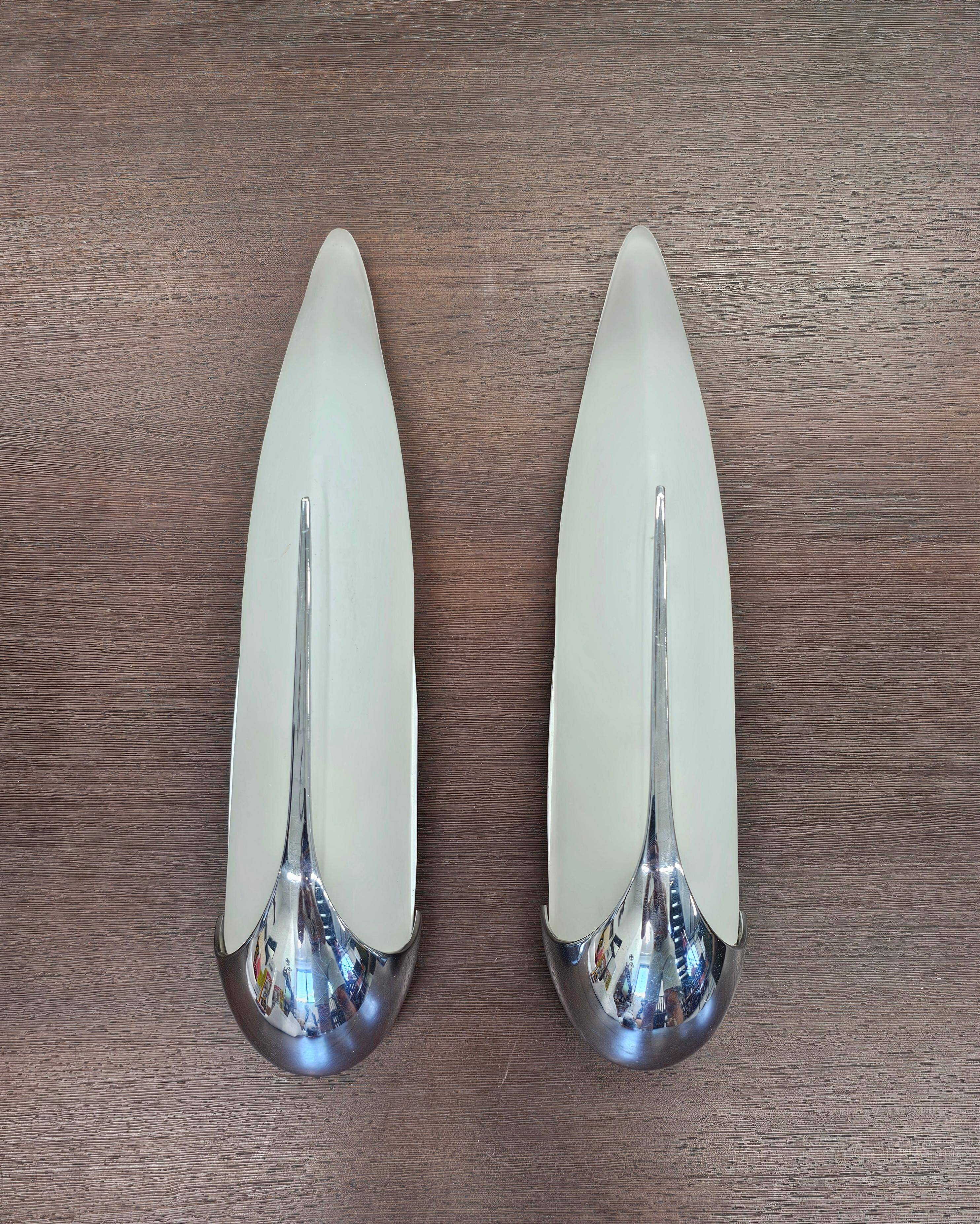 Art Deco wall sconces 'Ears' by IdeArte 1980s