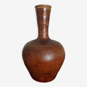 Vase en terre cuite vernissée fin 19ème siècle