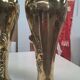Pair of Indochina brass soap bubble blower vases