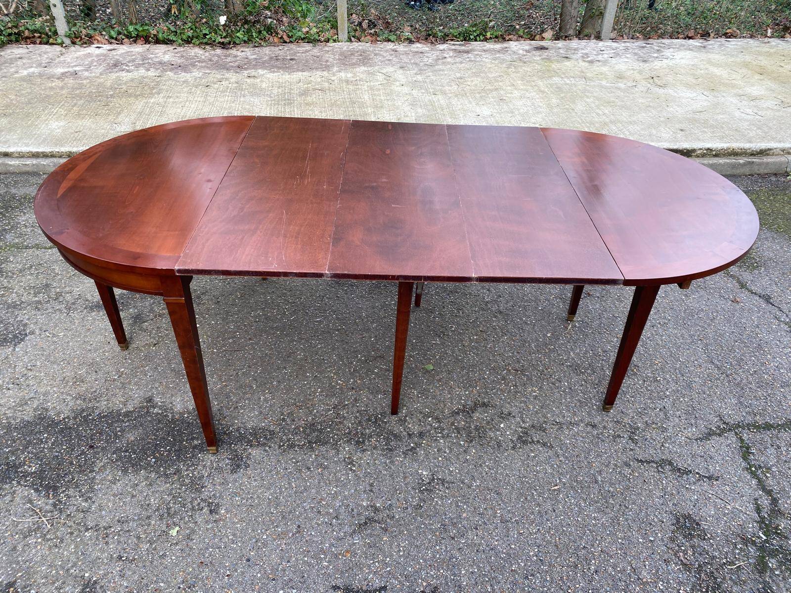 19th-century wooden extendable console table with 3 extensions.