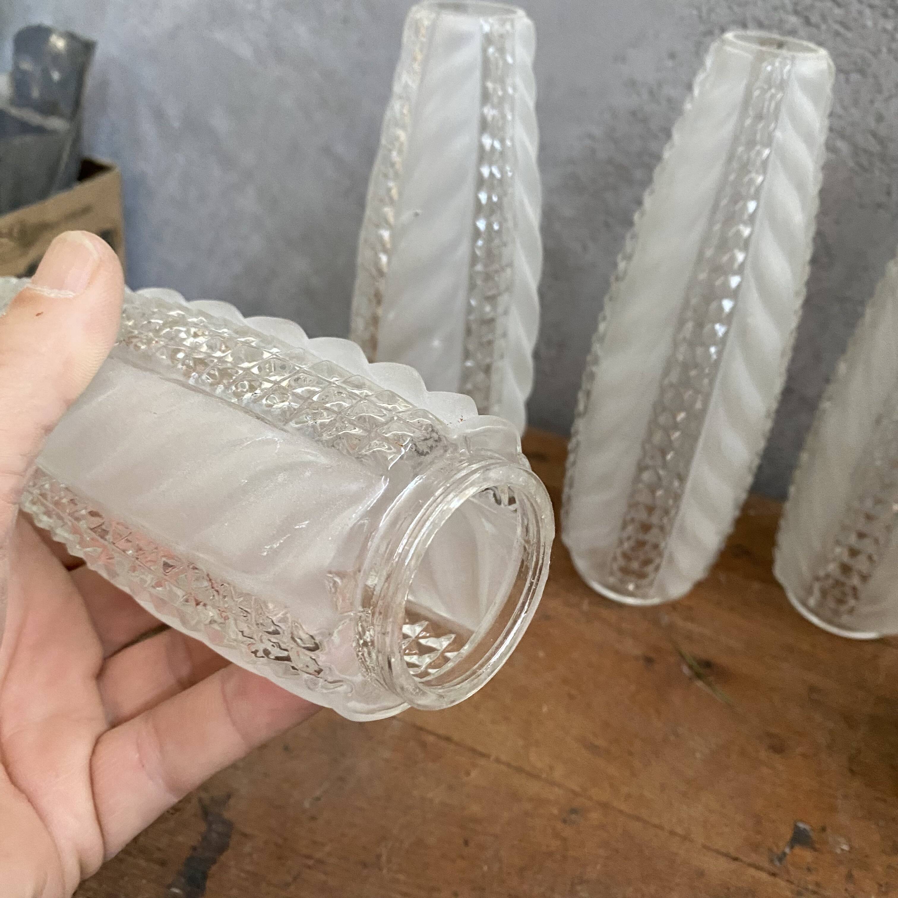 5 glass tulips long 20 cm for chandelier lamp