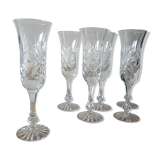 Verres à champagne en cristal ciselé de Lorraine