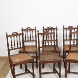 Chaises cannées, style Louis XIII