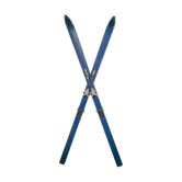 Pair of old wooden skis