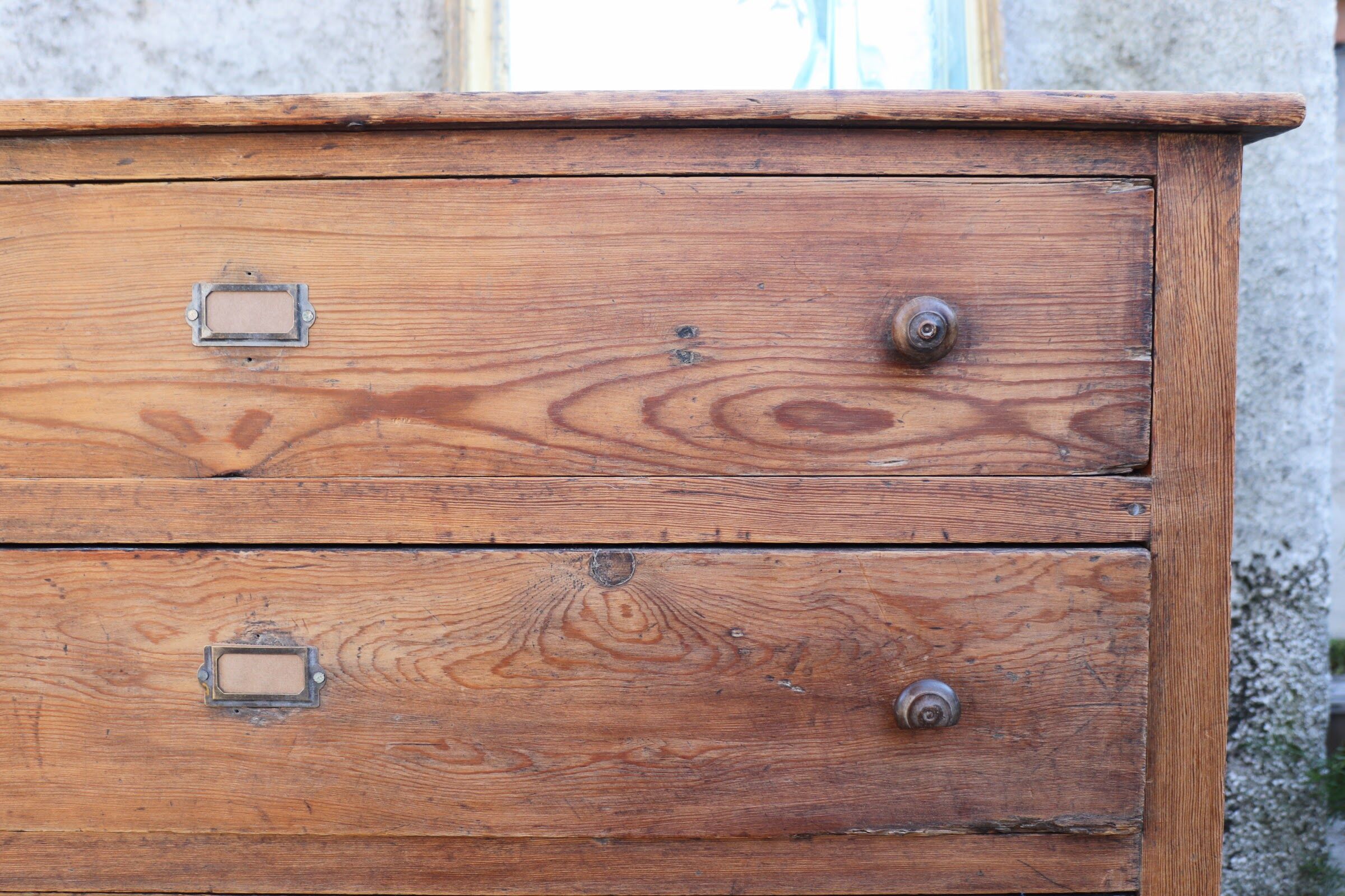 Chest of drawers in solid wood 19th