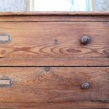 Chest of drawers in solid wood 19th