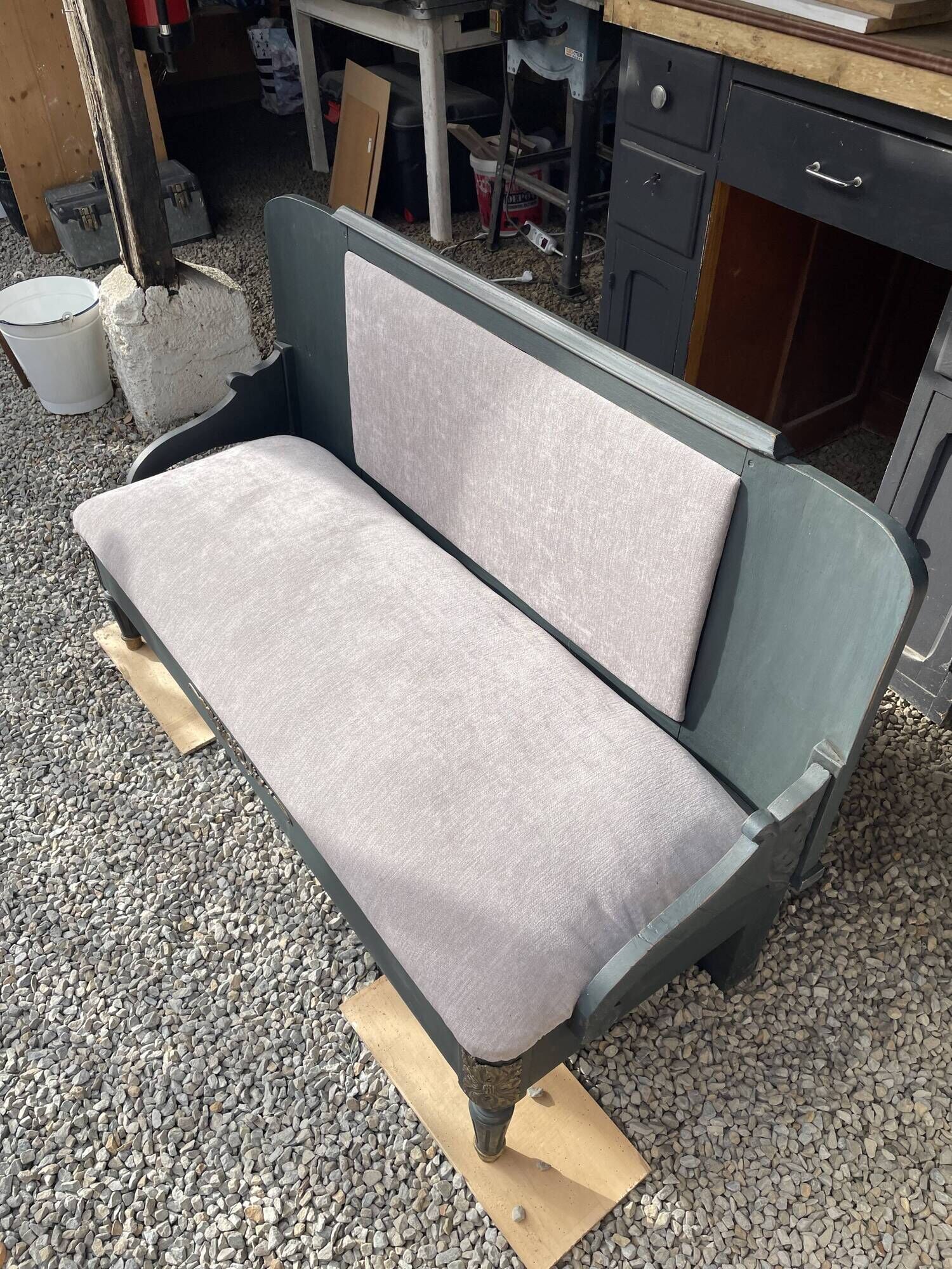 Old hotel bench