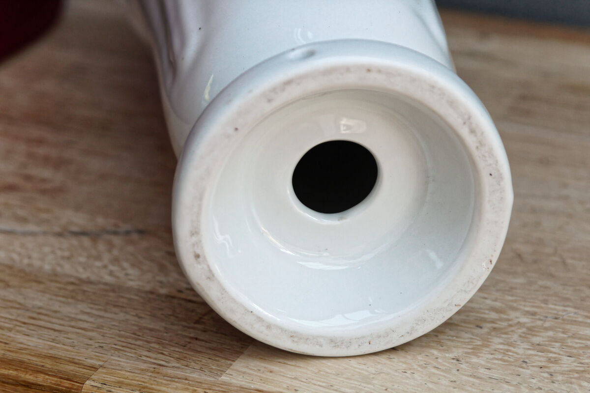 White porcelain lamp foot